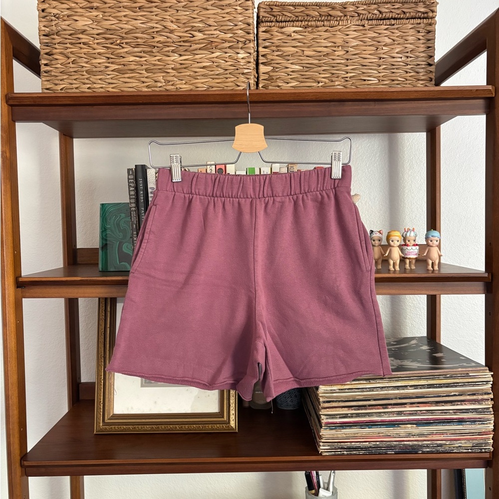 wild fable Mauve High-Waist Elastic Waistband Shorts